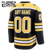 Boston Bruins Hockeydrakt Custom Fanatics Premium 2024-25 Svart Hjemme - Barn